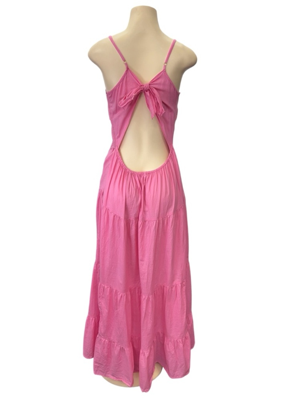 Chelsea & Violet Pink Spaghetti-Strap Tiered Maxi Dress - Picture 3 of 8